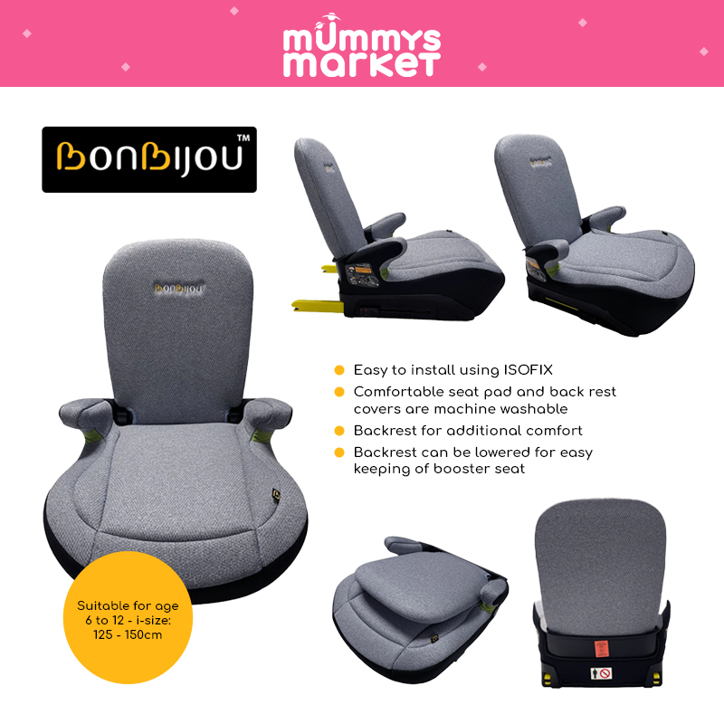 Bonbijou Junior Booster Seat - Grey